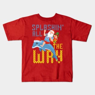 Splashin all the way - funny ugly sweater Kids T-Shirt